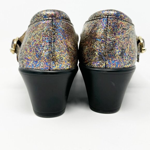 Alegria Womens Multi-speckled Leather Buckle Mary Jane Shoe Size 9 US 39 EU - Picture 8 of 11